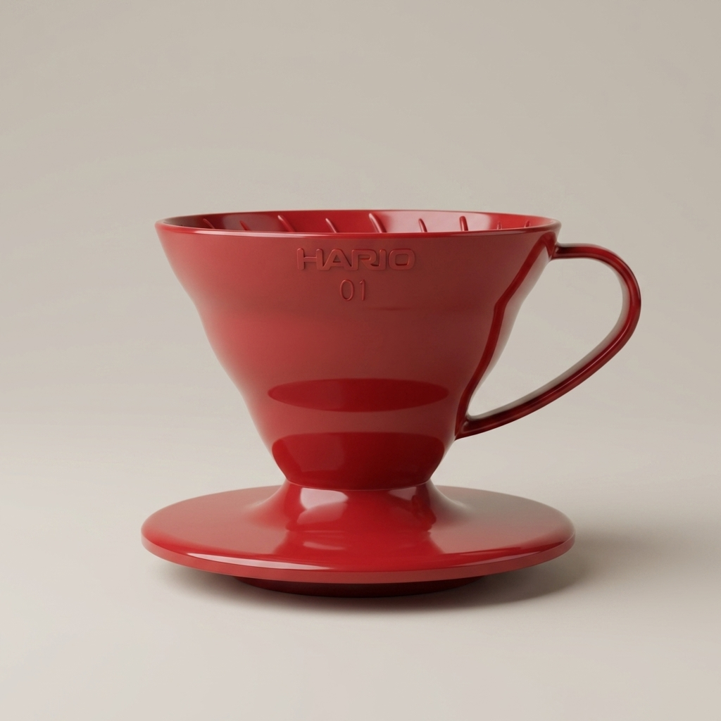 Hario V60-01 Plastic Dripper Rød