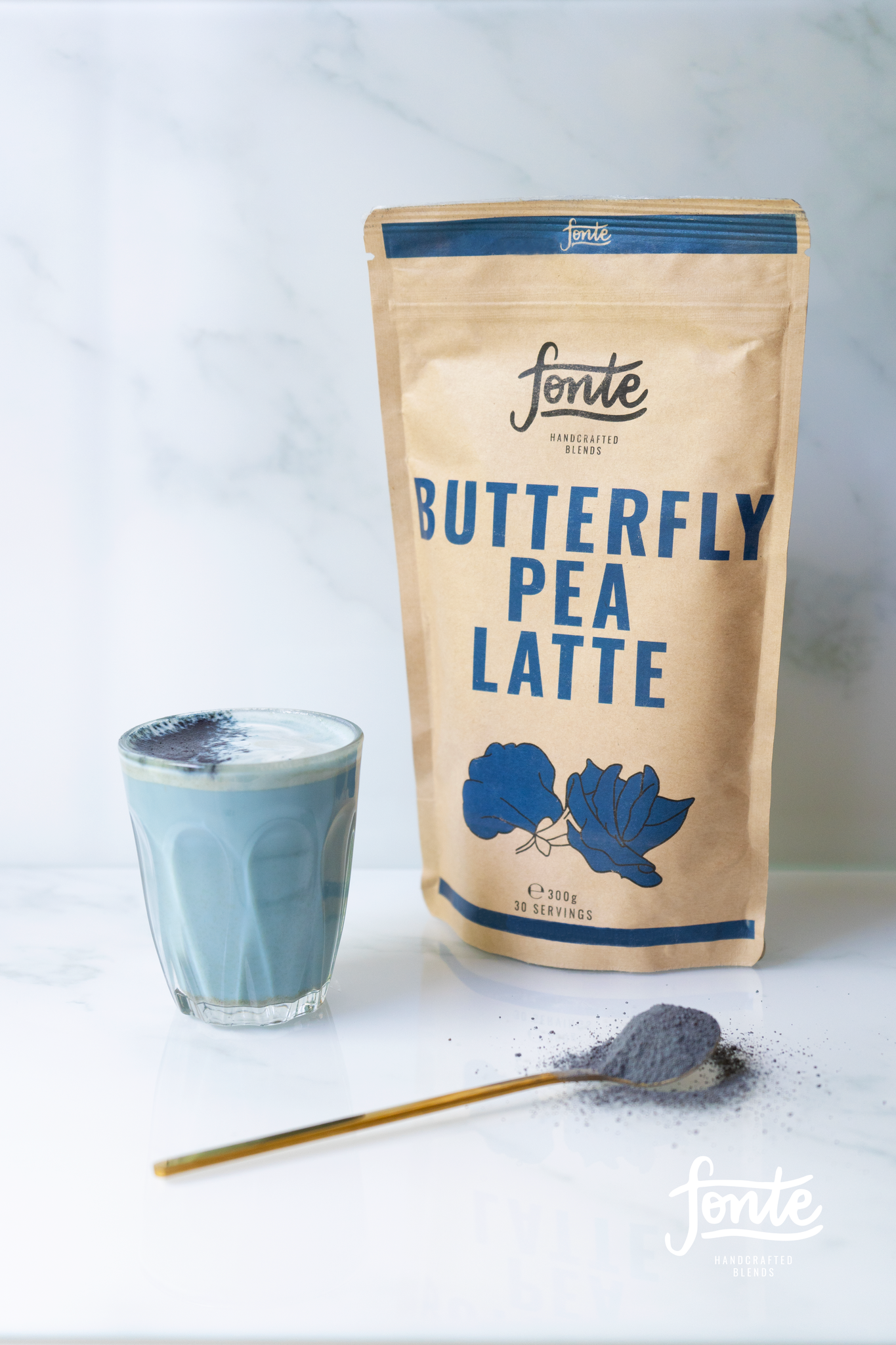 Fonte Butterfly Pea Latte