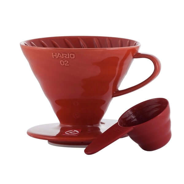 Hario V60-02 Porcelæn Dripper Rød